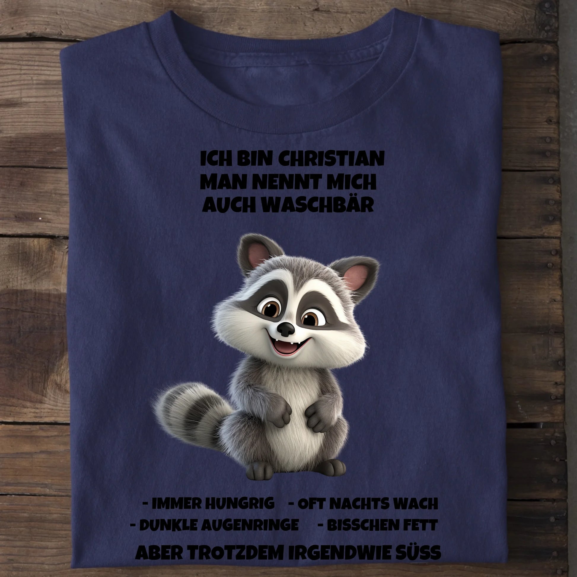 Man nennt mich Waschbär - Organic Men's Shirt (personalisierbar) Crafter T-Shirt ST ST French-Navy