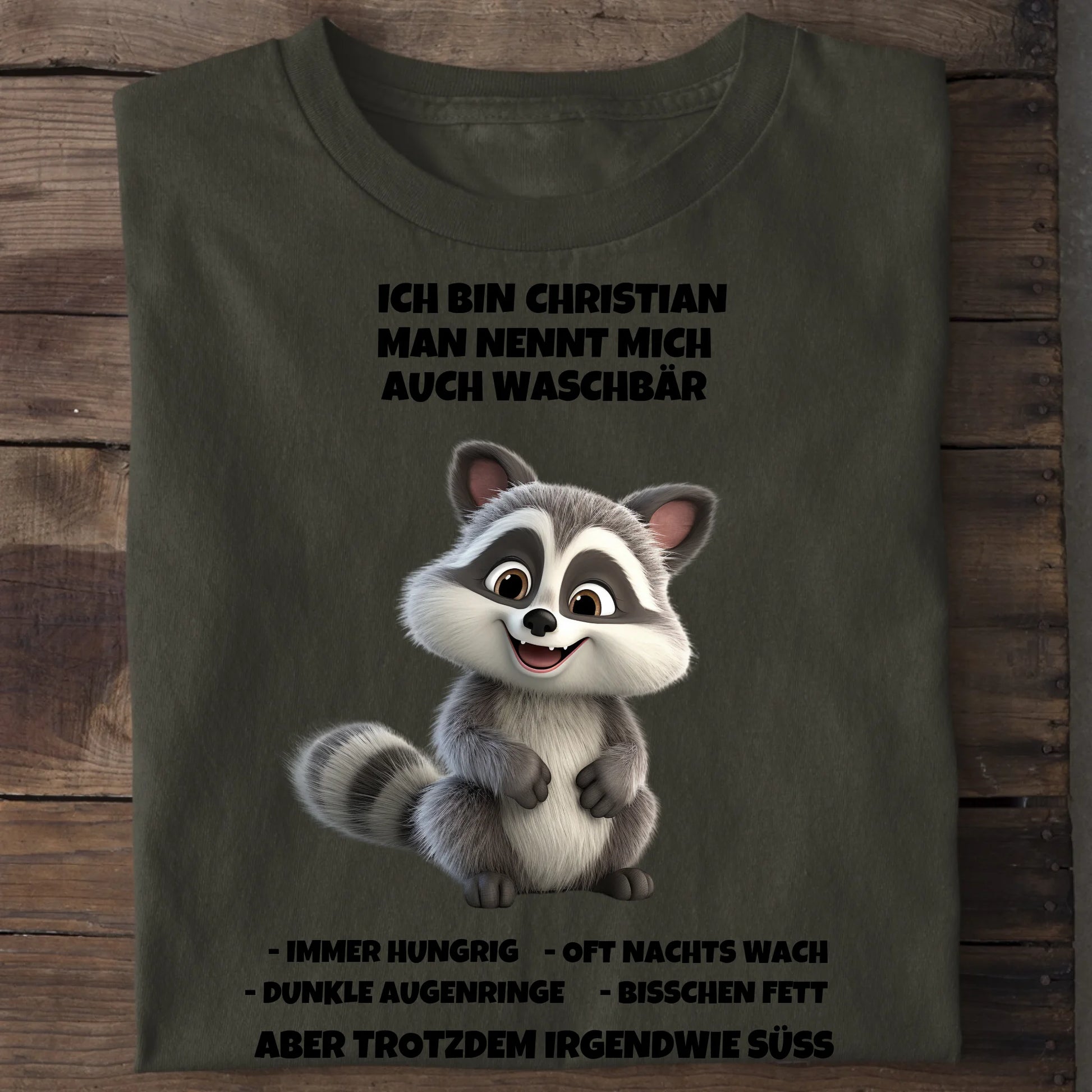 Man nennt mich Waschbär - Organic Men's Shirt (personalisierbar) Crafter T-Shirt ST ST Khaki
