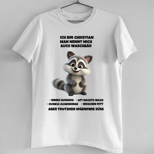 Man nennt mich Waschbär - Organic Men's Shirt (personalisierbar)