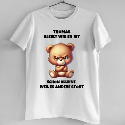 Ich bleibe wie ich bin - Organic Men's Shirt (personalisierbar)