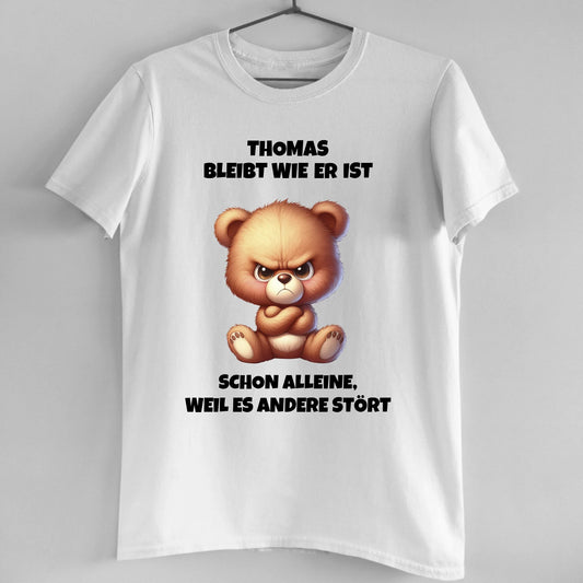 Ich bleibe wie ich bin - Organic Men's Shirt (personalisierbar)
