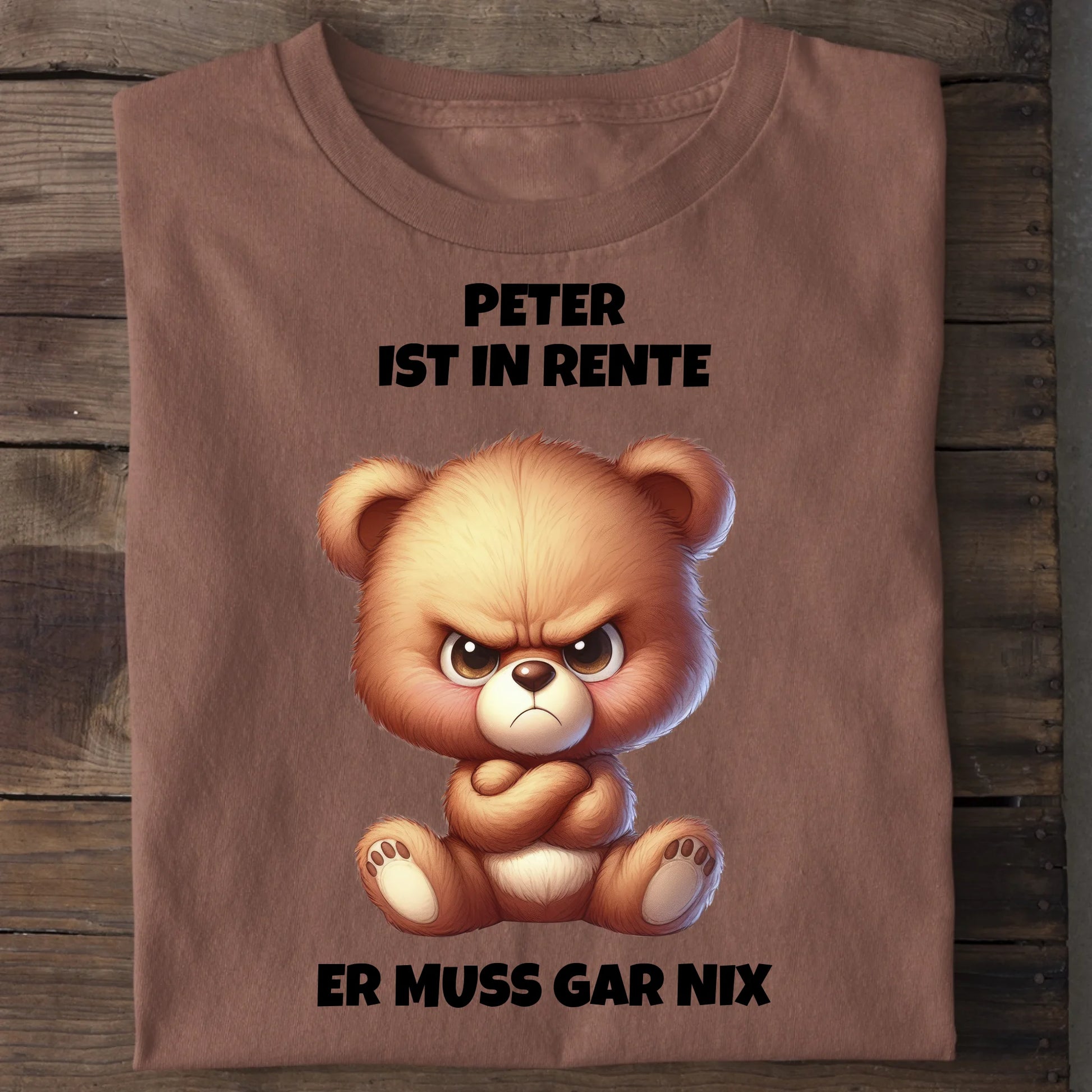 Ich bin in Rente - Organic Men's Shirt (personalisierbar) Crafter T-Shirt ST ST Heritage-Brown