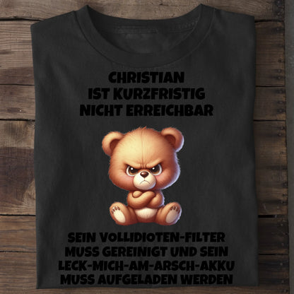 Nicht erreichbar - Organic Men's Shirt (personalisierbar) Crafter T-Shirt ST ST Black