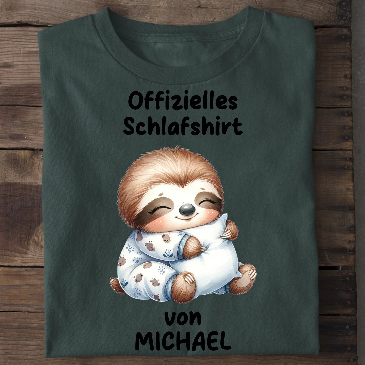Offizielles Schlafshirt - Organic Men's Shirt (personalisierbar) Crafter T-Shirt ST ST Bottled-Green