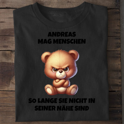 Ich mag Menschen - Organic Men's Shirt (personalisierbar) Crafter T-Shirt ST ST Black