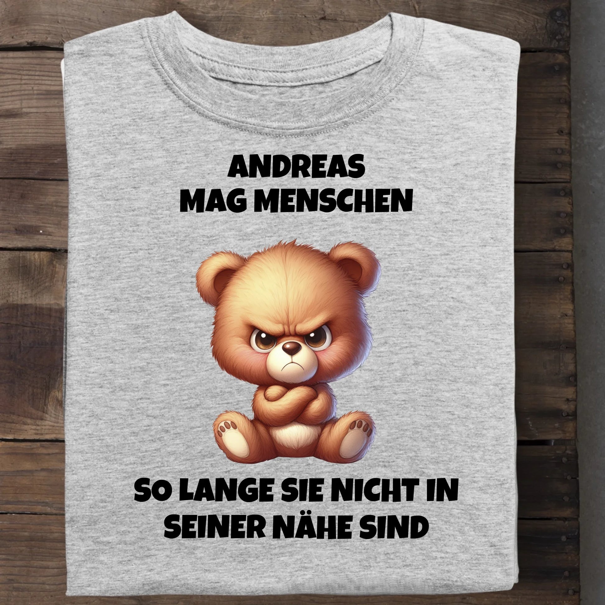 Ich mag Menschen - Organic Men's Shirt (personalisierbar) Crafter T-Shirt ST ST Heather-Grey