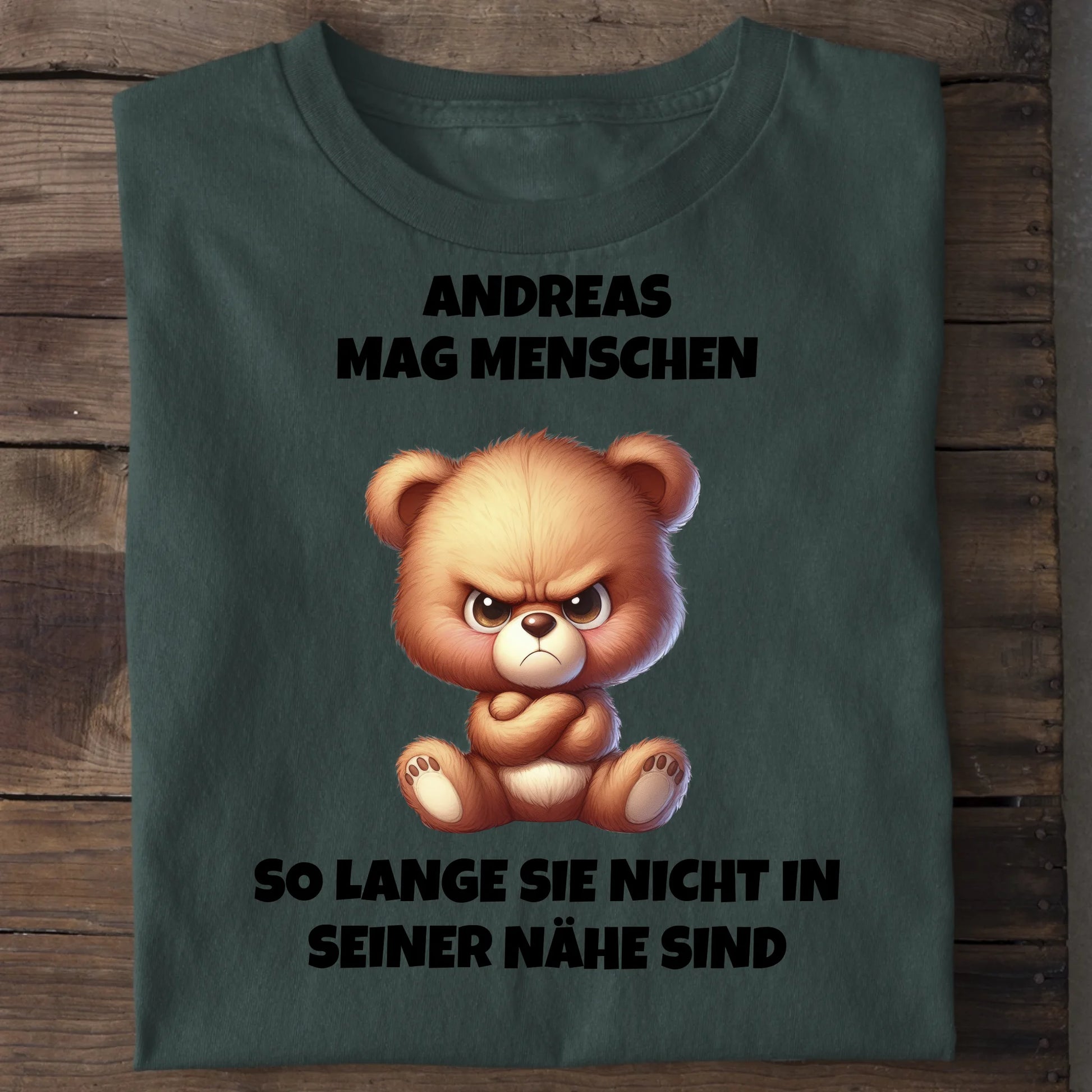 Ich mag Menschen - Organic Men's Shirt (personalisierbar) Crafter T-Shirt ST ST Bottled-Green