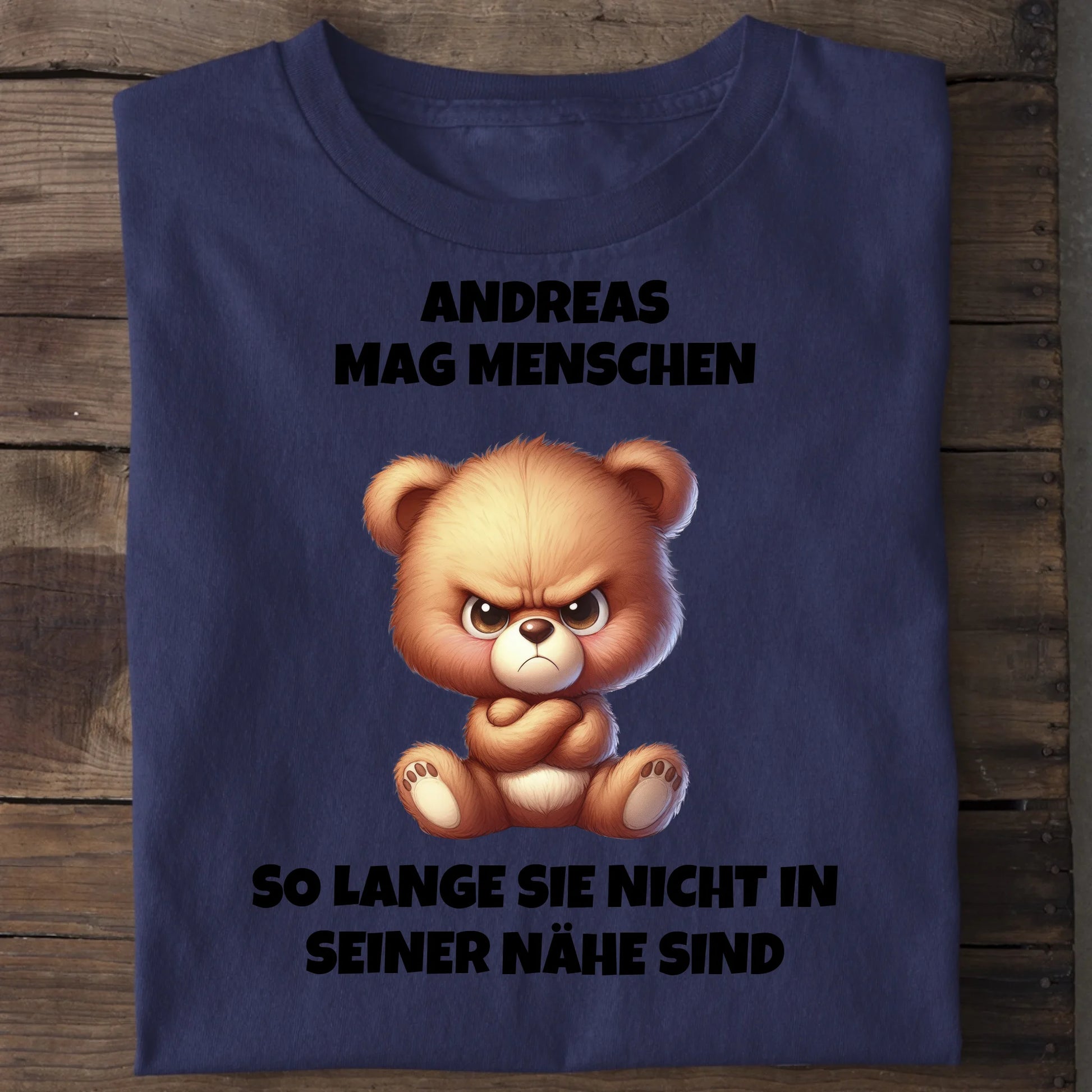 Ich mag Menschen - Organic Men's Shirt (personalisierbar) Crafter T-Shirt ST ST French-Navy
