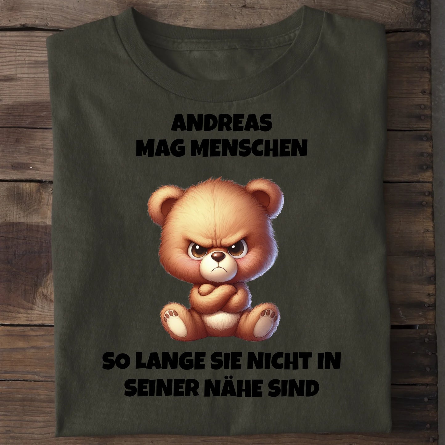 Ich mag Menschen - Organic Men's Shirt (personalisierbar) Crafter T-Shirt ST ST Khaki