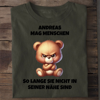 Ich mag Menschen - Organic Men's Shirt (personalisierbar) Crafter T-Shirt ST ST Khaki