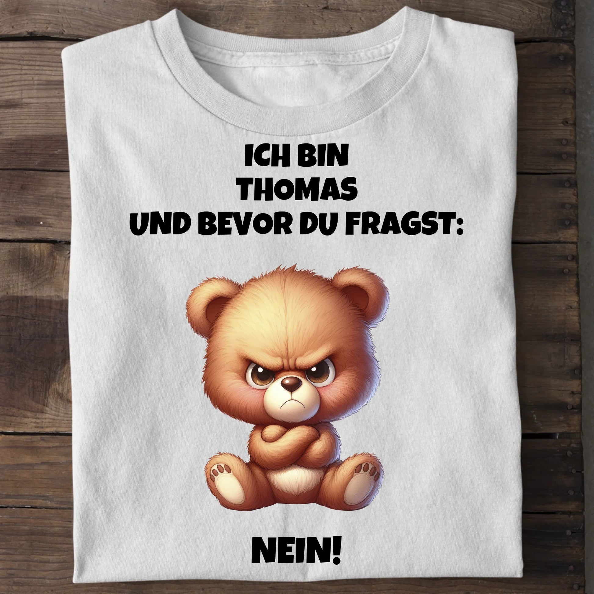 Nein - Organic Men's Shirt (personalisierbar) Crafter T-Shirt ST ST White