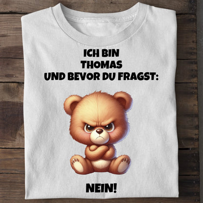 Nein - Organic Men's Shirt (personalisierbar) Crafter T-Shirt ST ST White