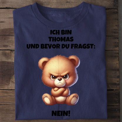 Nein - Organic Men's Shirt (personalisierbar) Crafter T-Shirt ST ST French-Navy