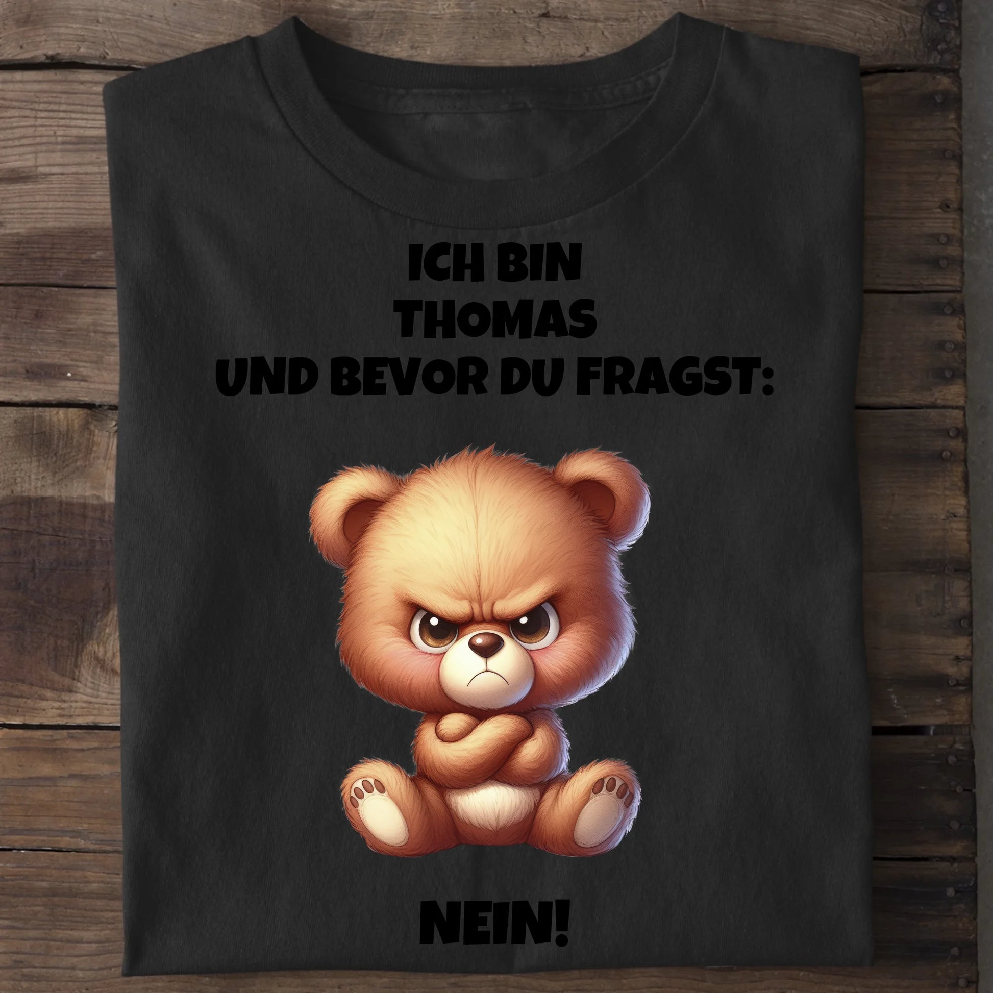 Nein - Organic Men's Shirt (personalisierbar) Crafter T-Shirt ST ST Black