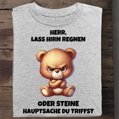 Lass Hirn regnen - Organic Men's Shirt (personalisierbar) Crafter T-Shirt ST ST Heather-Grey