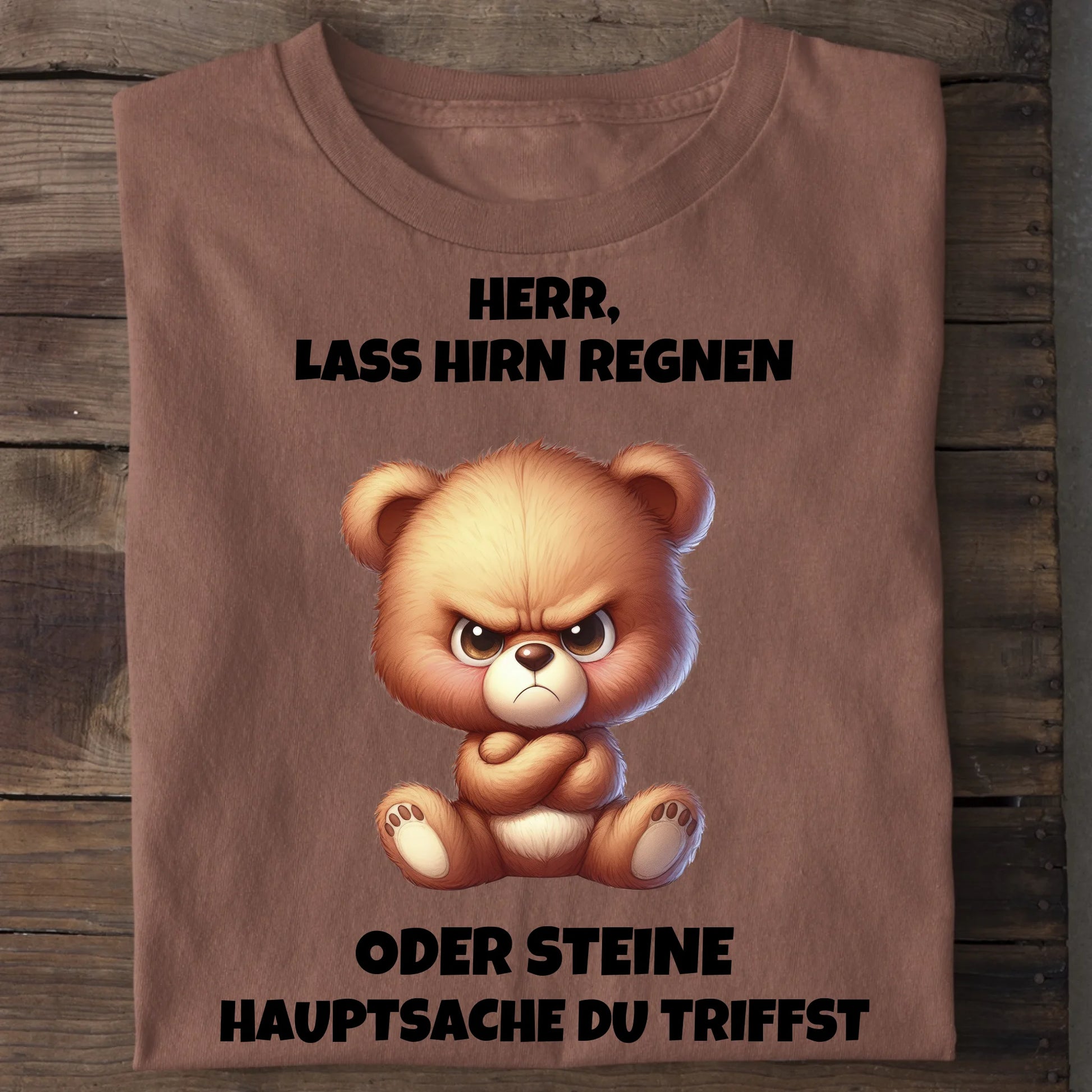 Lass Hirn regnen - Organic Men's Shirt (personalisierbar) Crafter T-Shirt ST ST Heritage-Brown