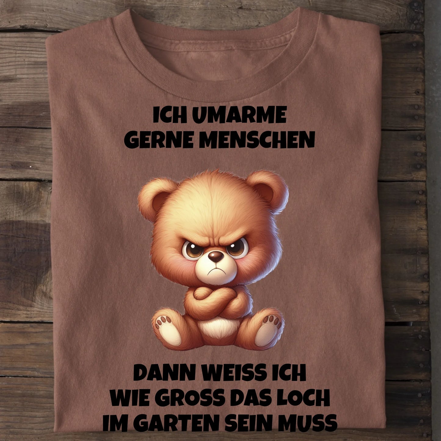 Ich umarme gerne Menschen - Organic Men's Shirt (personalisierbar) Crafter T-Shirt ST ST Heritage-Brown