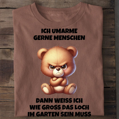 Ich umarme gerne Menschen - Organic Men's Shirt (personalisierbar) Crafter T-Shirt ST ST Heritage-Brown