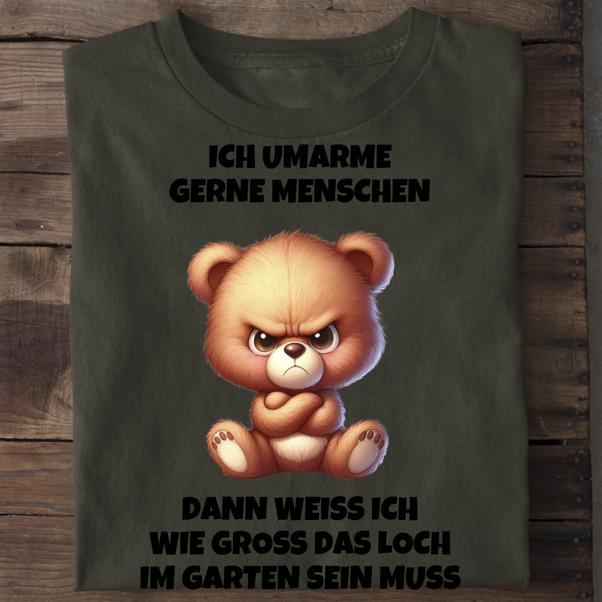 Ich umarme gerne Menschen - Organic Men's Shirt (personalisierbar) Crafter T-Shirt ST ST Khaki