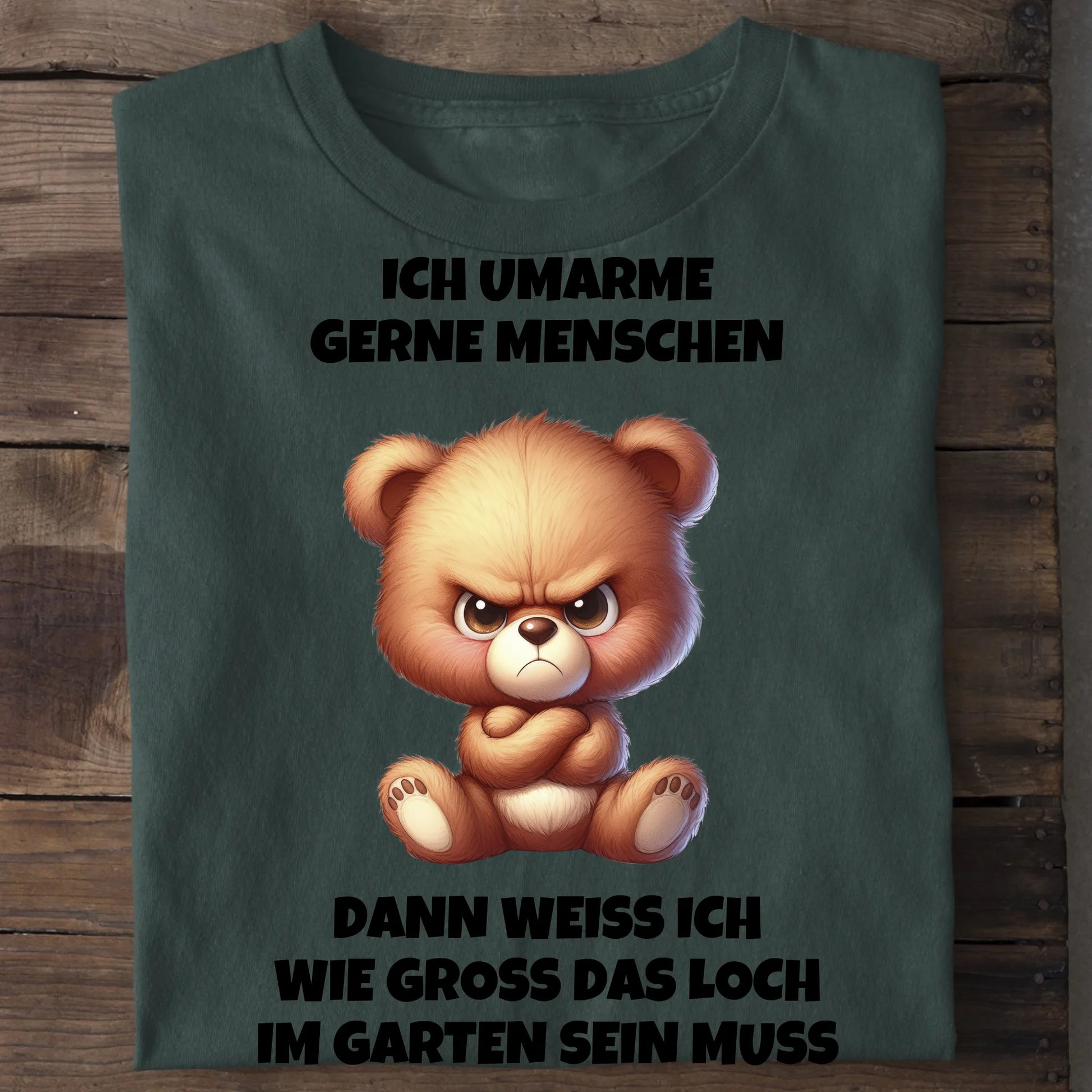 Ich umarme gerne Menschen - Organic Men's Shirt (personalisierbar) Crafter T-Shirt ST ST Bottled-Green
