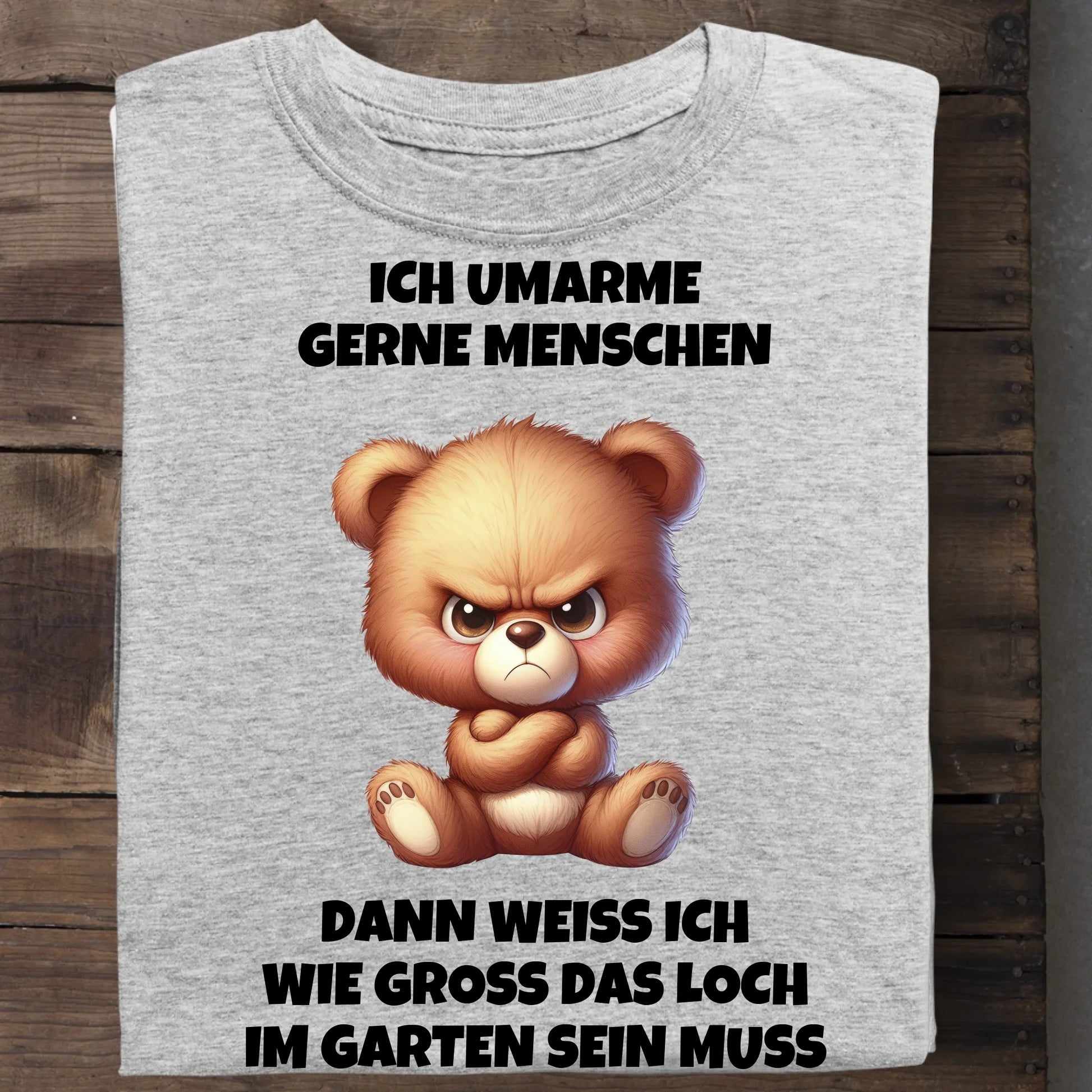 Ich umarme gerne Menschen - Organic Men's Shirt (personalisierbar) Crafter T-Shirt ST ST Heather-Grey