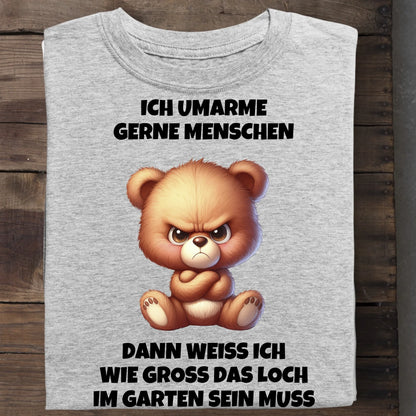 Ich umarme gerne Menschen - Organic Men's Shirt (personalisierbar) Crafter T-Shirt ST ST Heather-Grey