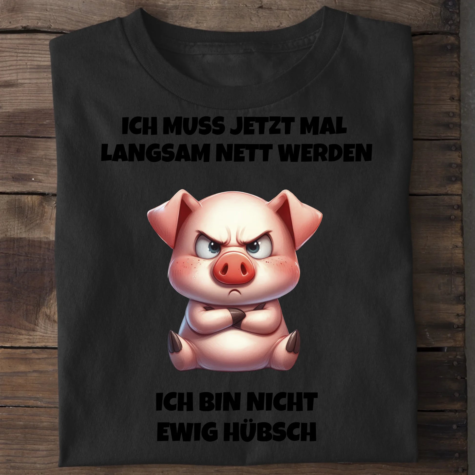 Nicht ewig hübsch - Organic Men's Shirt (personalisierbar) Crafter T-Shirt ST ST Black
