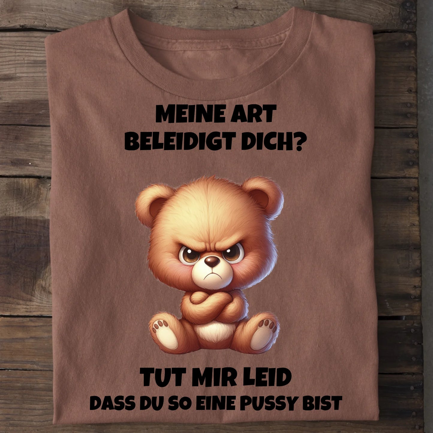 Pussy - Organic Men's Shirt (personalisierbar) Crafter T-Shirt ST ST Heritage-Brown