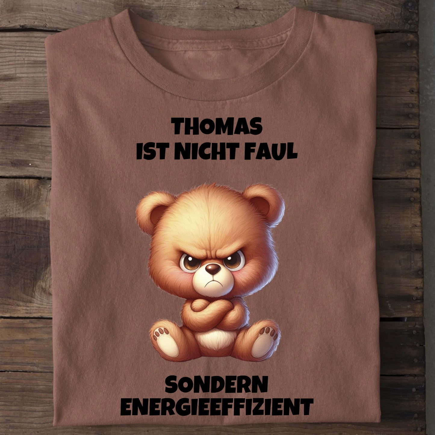 Energieeffizient - Organic Men's Shirt (personalisierbar) Crafter T-Shirt ST ST Heritage-Brown