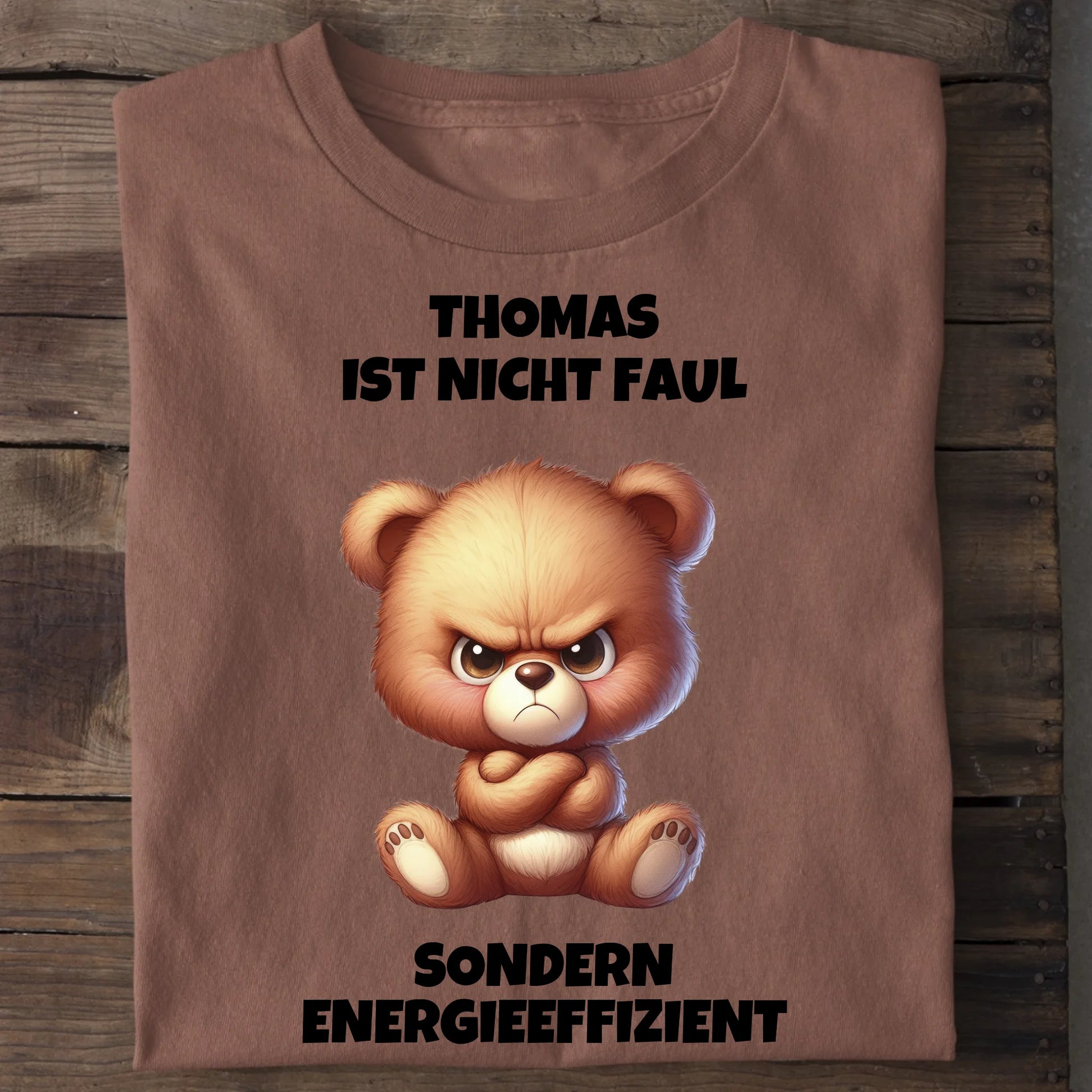 Energieeffizient - Organic Men's Shirt (personalisierbar) Crafter T-Shirt ST ST Heritage-Brown