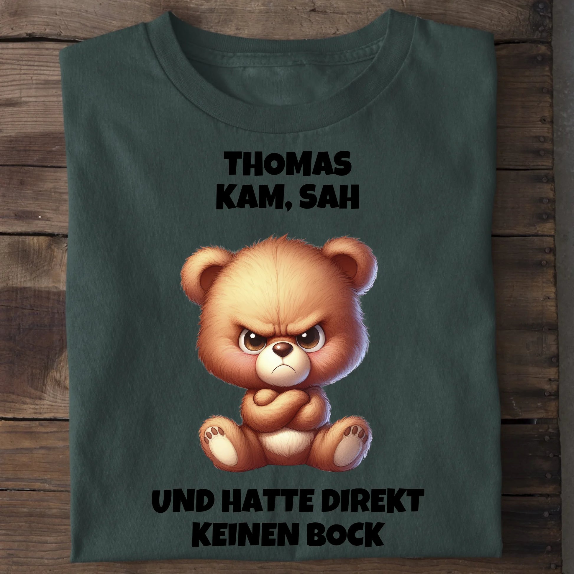 Direkt keinen Bock - Organic Men's Shirt (personalisierbar) Crafter T-Shirt ST ST Bottled-Green