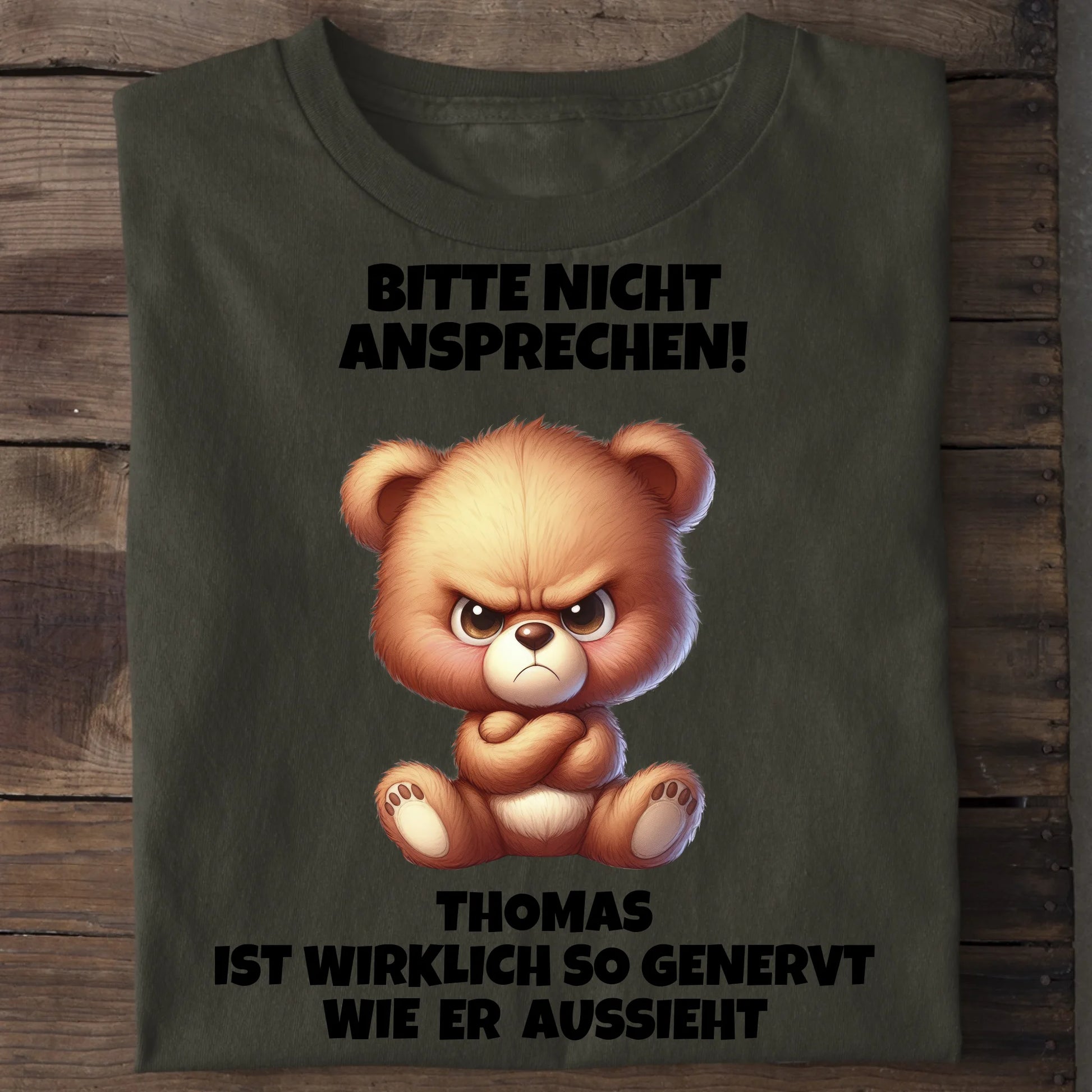 Nicht ansprechen! - Organic Men's Shirt (personalisierbar) Crafter T-Shirt ST ST Khaki