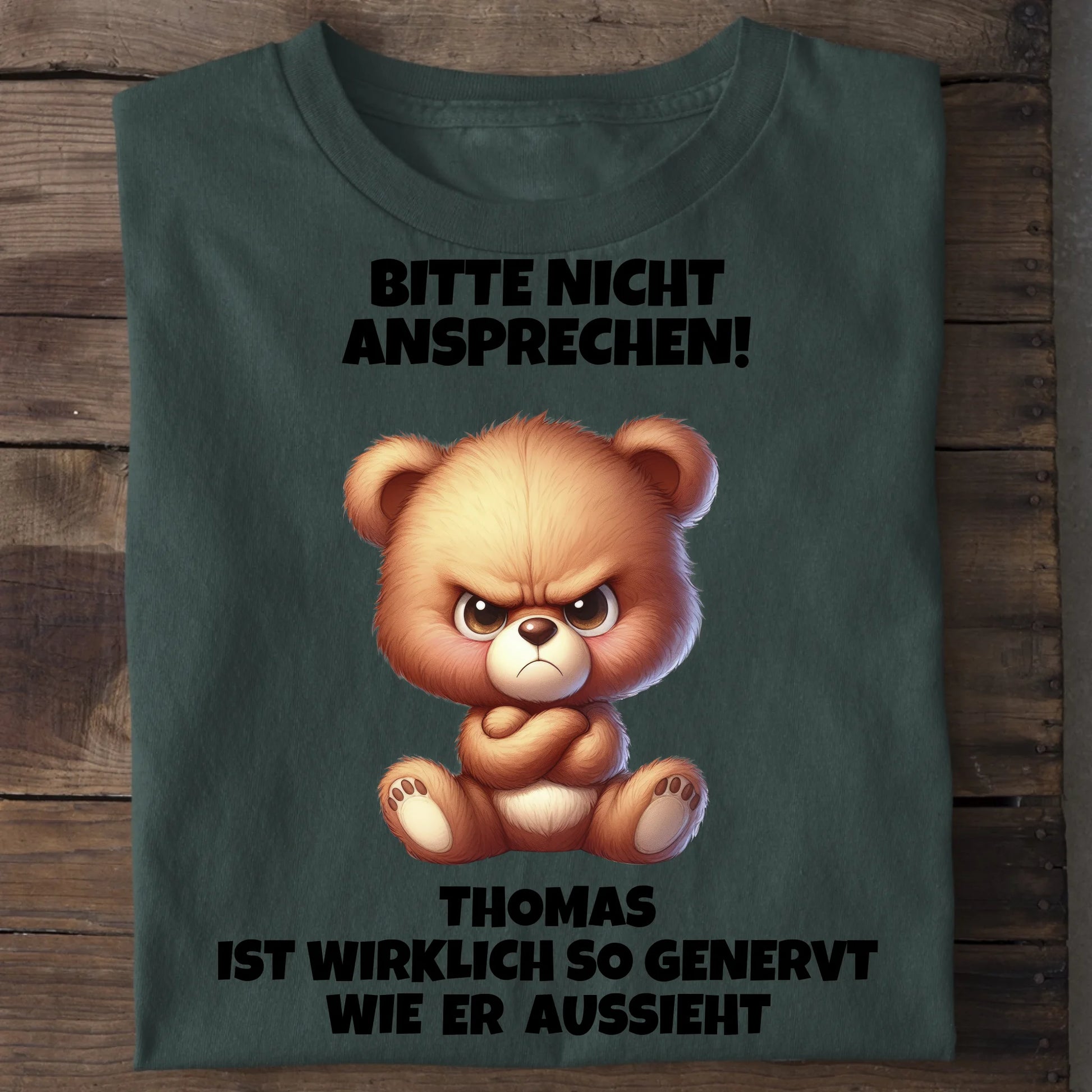 Nicht ansprechen! - Organic Men's Shirt (personalisierbar) Crafter T-Shirt ST ST Bottled-Green
