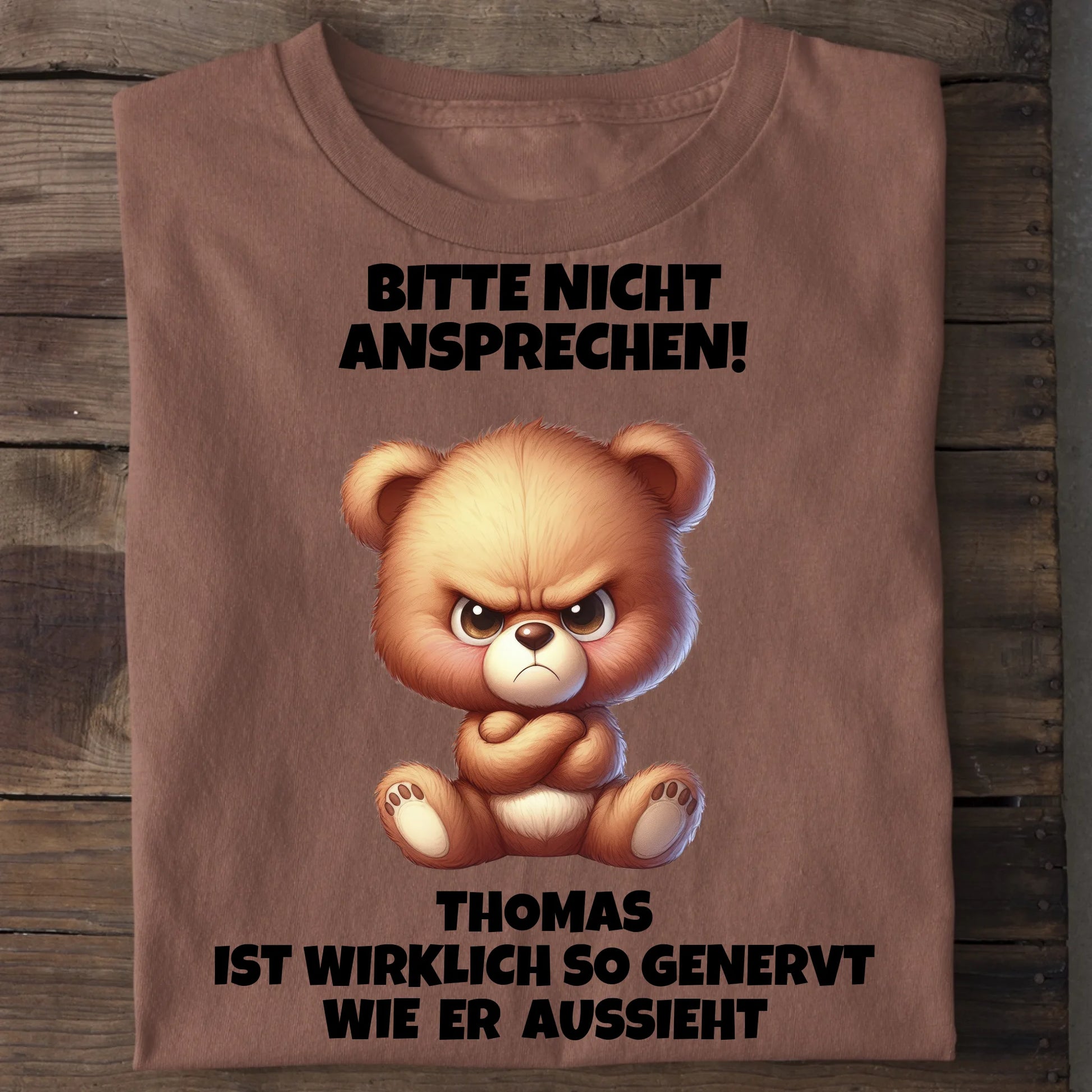 Nicht ansprechen! - Organic Men's Shirt (personalisierbar) Crafter T-Shirt ST ST Heritage-Brown