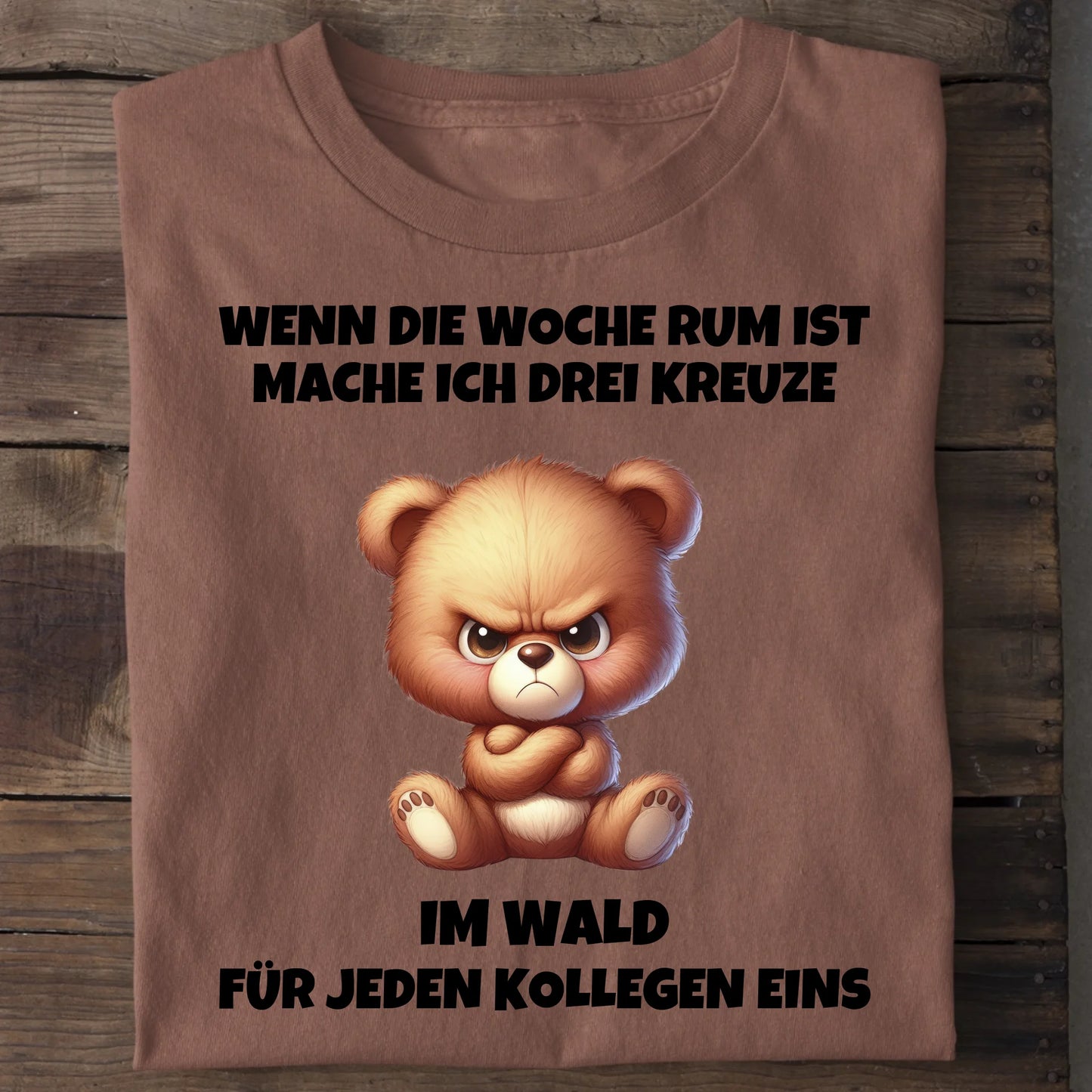 Drei Kreuze - Organic Men's Shirt (personalisierbar) Crafter T-Shirt ST ST Heritage-Brown