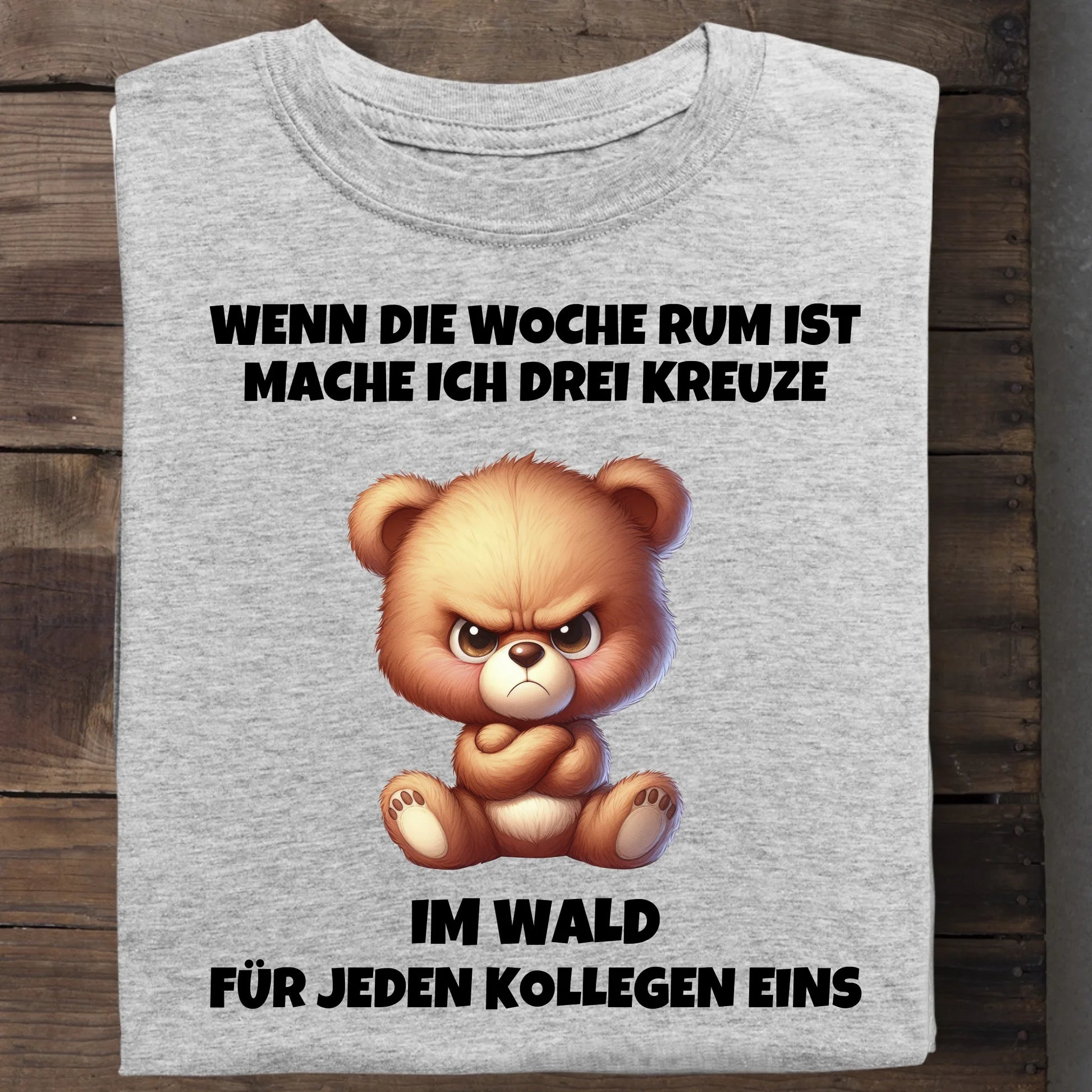 Drei Kreuze - Organic Men's Shirt (personalisierbar) Crafter T-Shirt ST ST Heather-Grey
