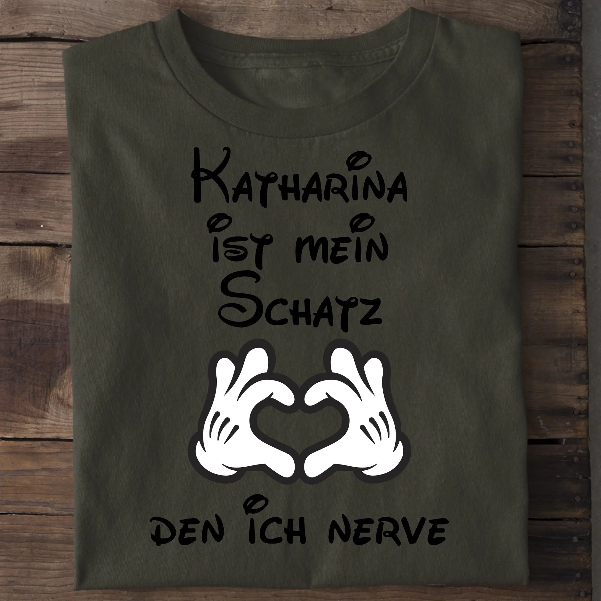 Mein Schatz - Organic Men's Shirt (personalisierbar) Crafter T-Shirt ST ST Khaki