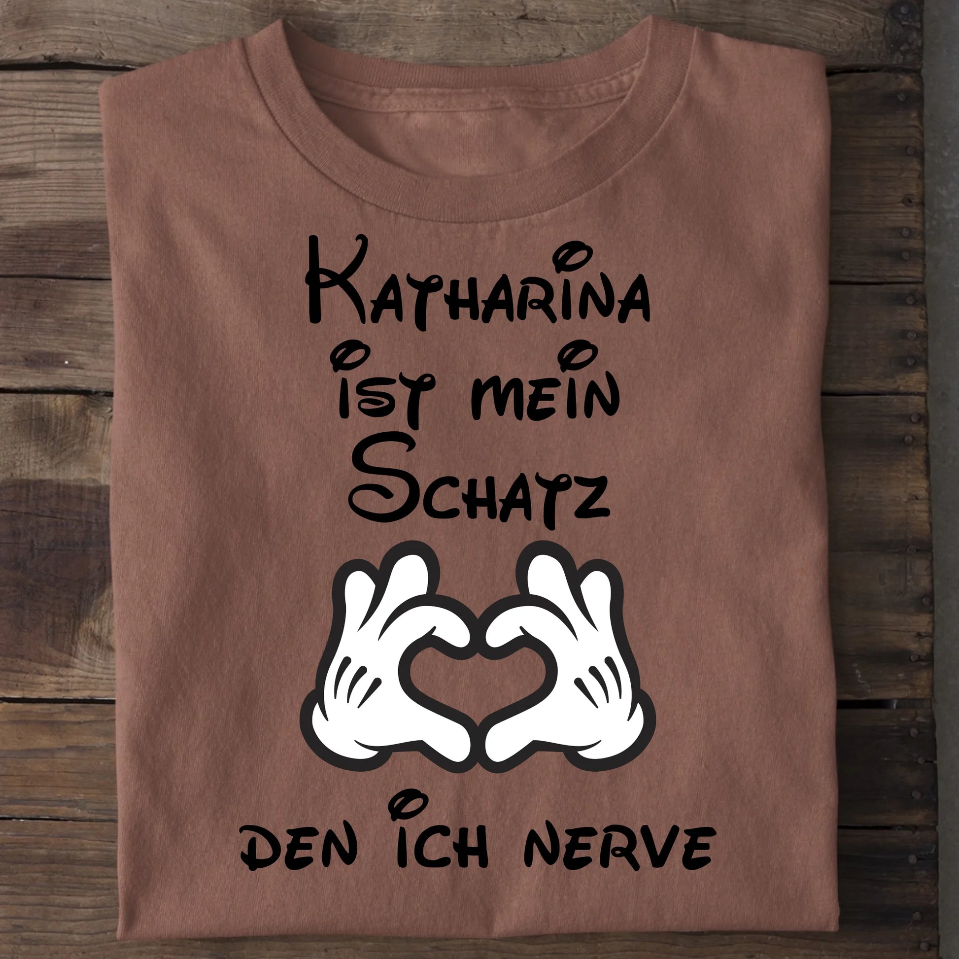 Mein Schatz - Organic Men's Shirt (personalisierbar) Crafter T-Shirt ST ST Heritage-Brown