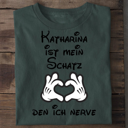 Mein Schatz - Organic Men's Shirt (personalisierbar) Crafter T-Shirt ST ST Bottled-Green