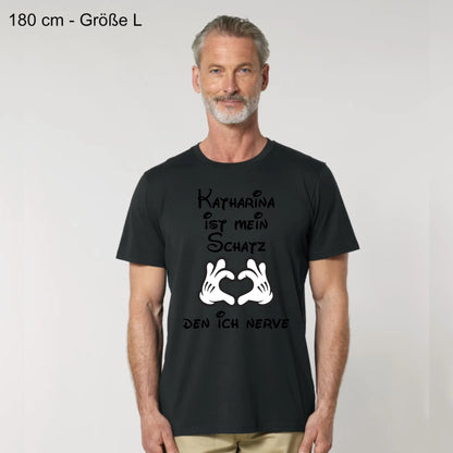 Mein Schatz - Organic Men's Shirt (personalisierbar)