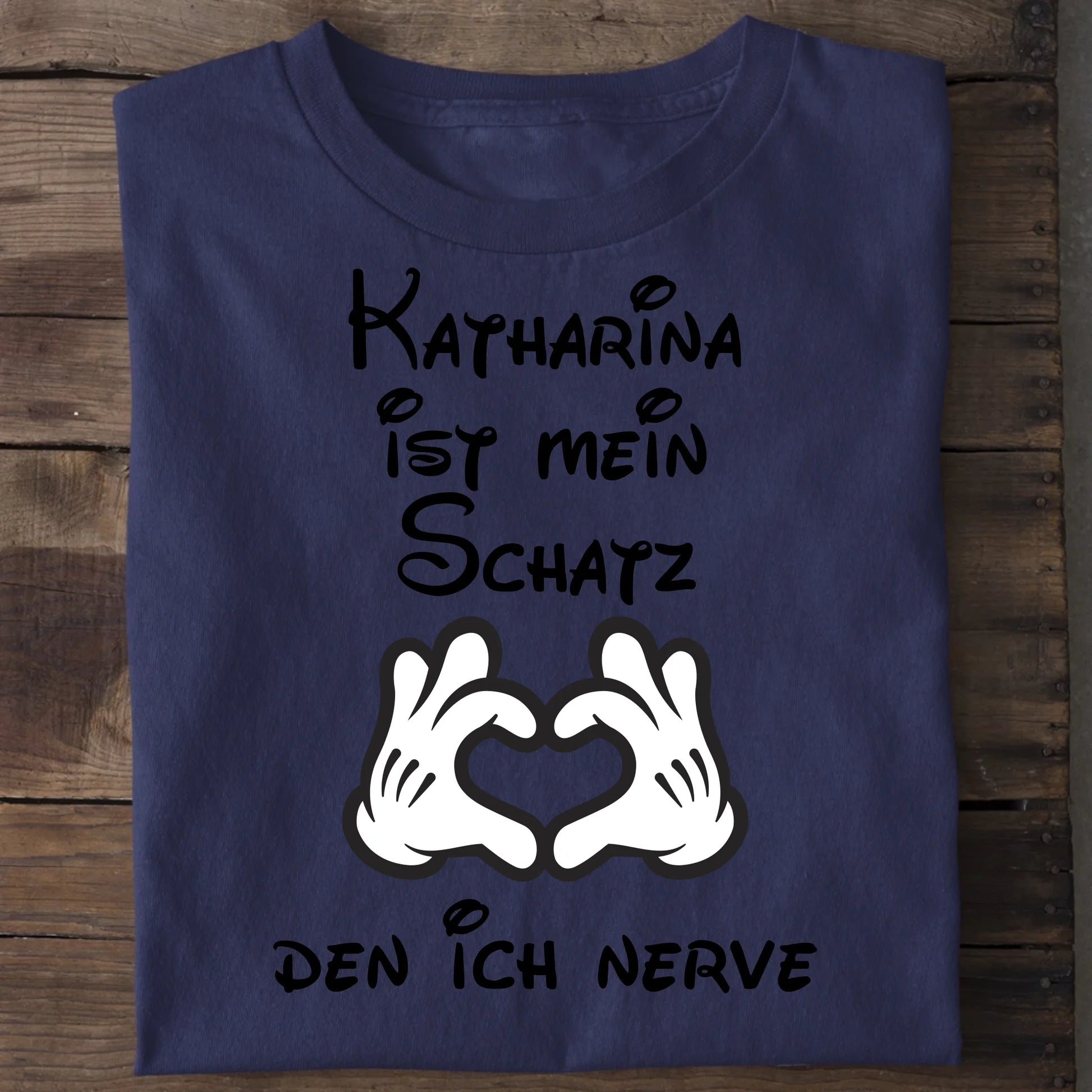 Mein Schatz - Organic Men's Shirt (personalisierbar) Crafter T-Shirt ST ST French-Navy