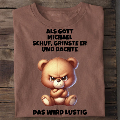 Als Gott mich schuf - Organic Men's Shirt (personalisierbar) Crafter T-Shirt ST ST Heritage-Brown