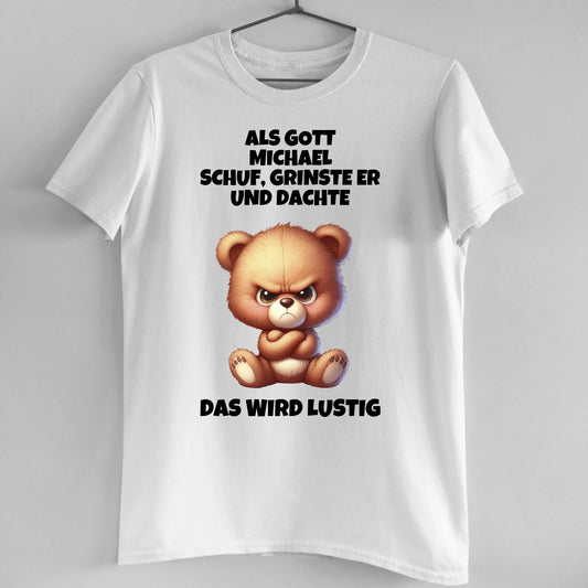 Als Gott mich schuf - Organic Men's Shirt (personalisierbar)