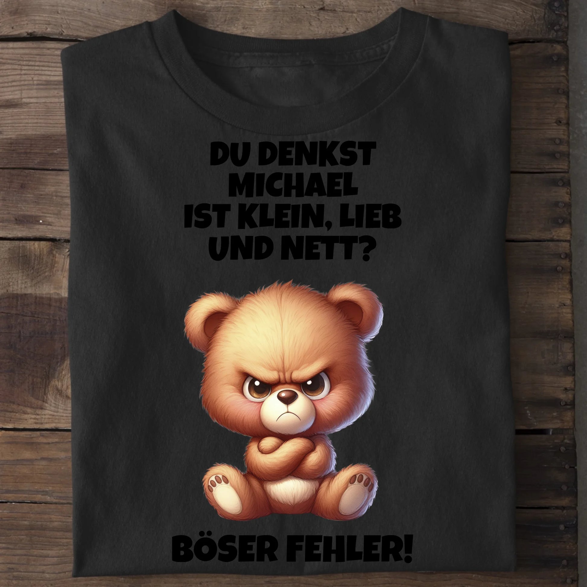 Klein, lieb und nett - Organic Men's Shirt (personalisierbar) Crafter T-Shirt ST ST Black