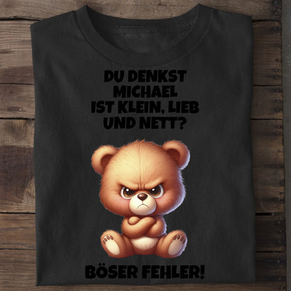 Klein, lieb und nett - Organic Men's Shirt (personalisierbar) Crafter T-Shirt ST ST Black