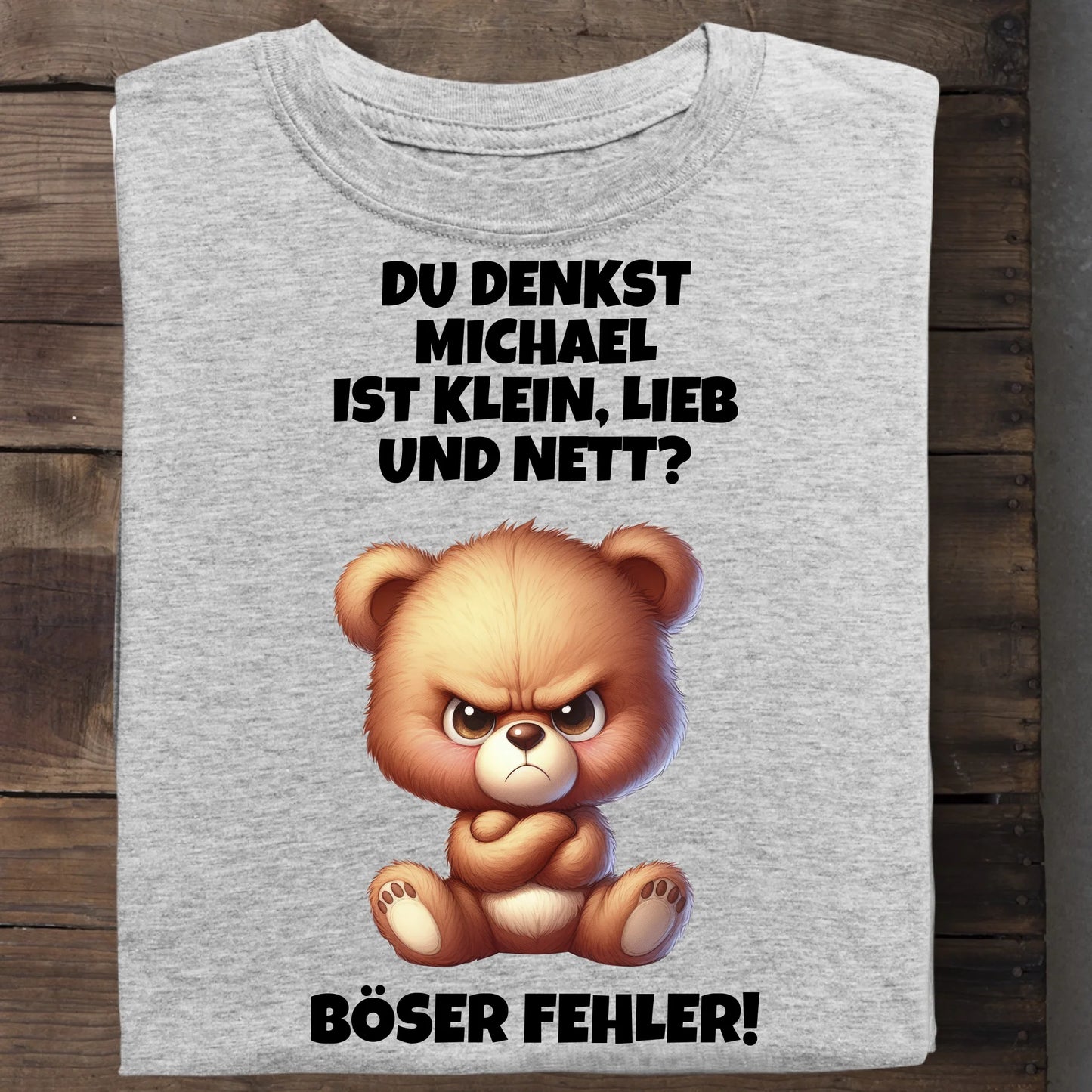 Klein, lieb und nett - Organic Men's Shirt (personalisierbar) Crafter T-Shirt ST ST Heather-Grey