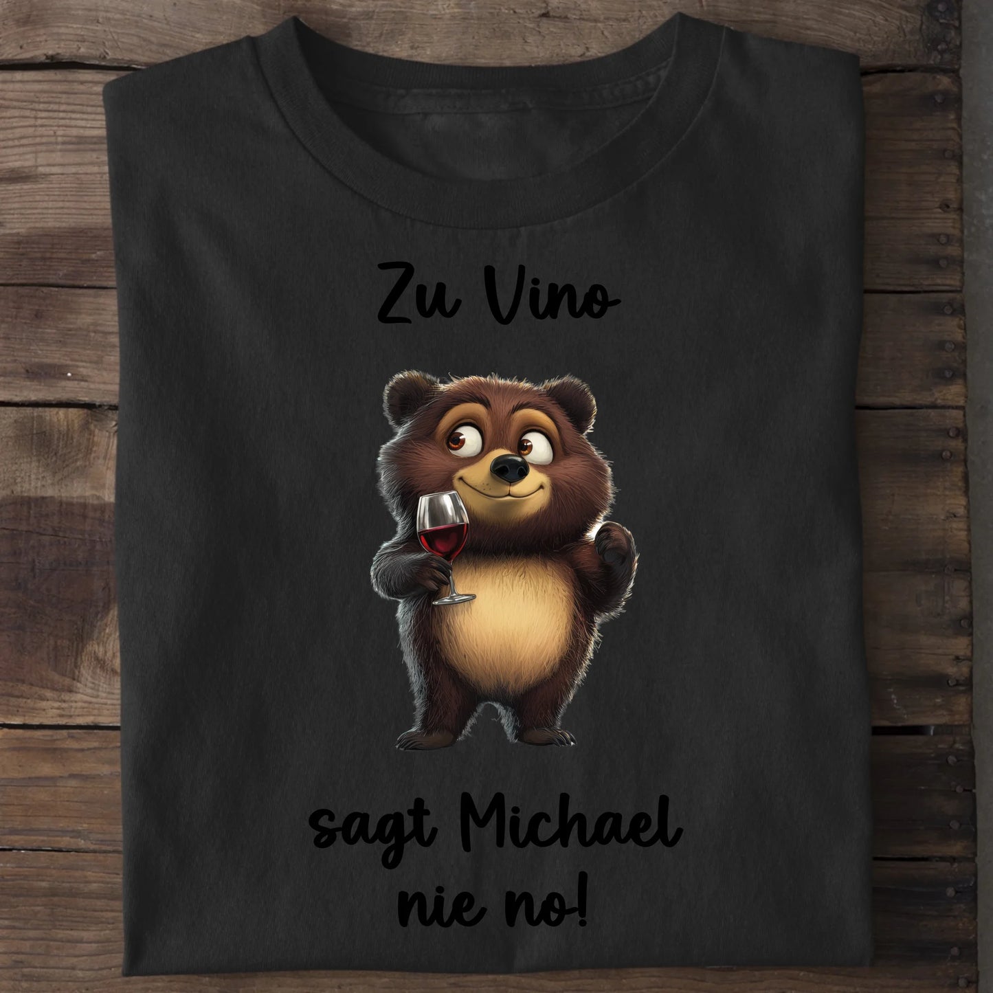 Zu Vino sag ich nie no! - Organic Men's Shirt (personalisierbar) Crafter T-Shirt ST ST Black