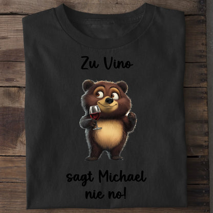 Zu Vino sag ich nie no! - Organic Men's Shirt (personalisierbar) Crafter T-Shirt ST ST Black