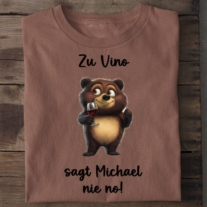 Zu Vino sag ich nie no! - Organic Men's Shirt (personalisierbar) Crafter T-Shirt ST ST Heritage-Brown