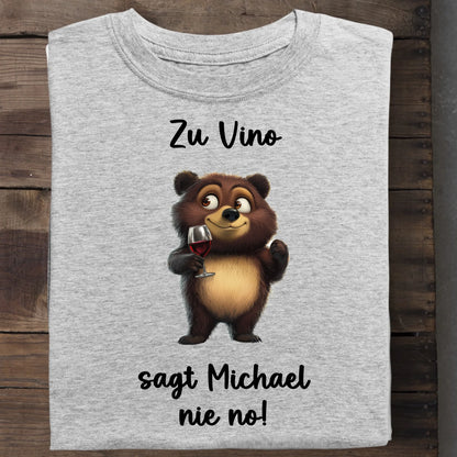 Zu Vino sag ich nie no! - Organic Men's Shirt (personalisierbar) Crafter T-Shirt ST ST Heather-Grey